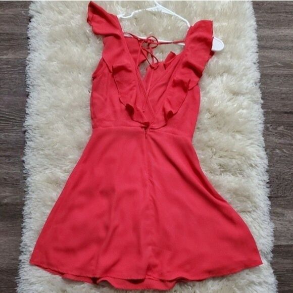 Lulus Ruffle Open Back Mini Dress - Picture 4 of 7